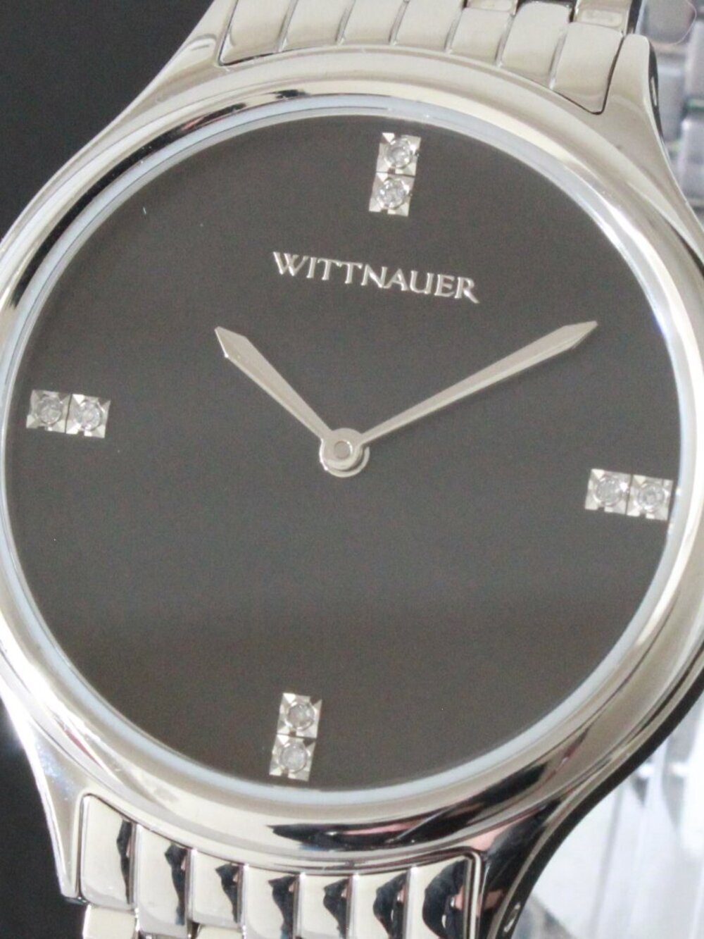Wittnauer Ladies Quartz Watch 8 Hand Set Diamonds Minimalist Dial 34mm - Picture 11 of 12